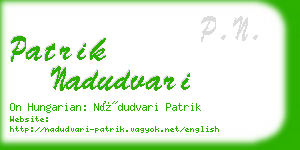 patrik nadudvari business card